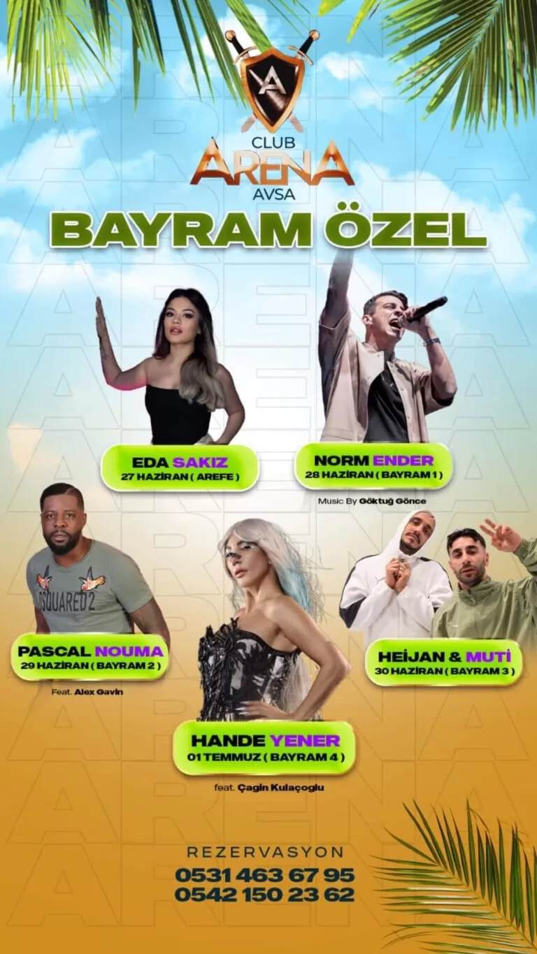 Arena Club Avşa Adası Eğlence Programı 2026