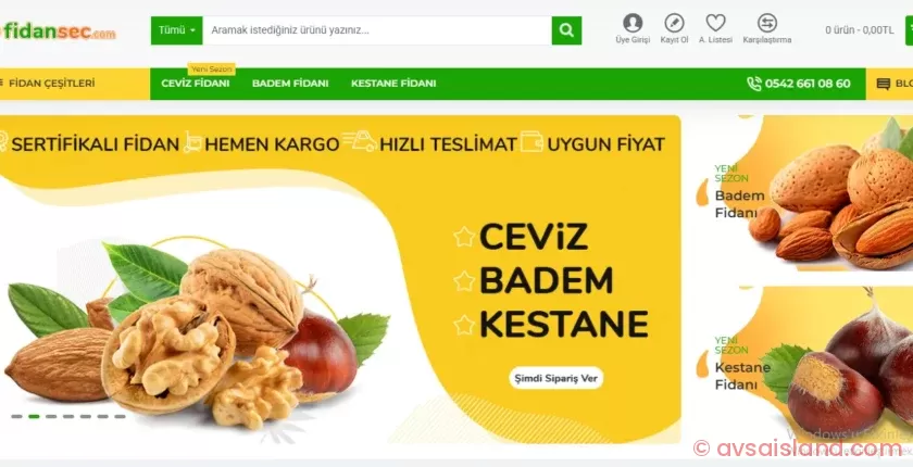 Fidansec.com: Türkiye’nin Güvenilir Ceviz, Badem ve Kestane Fidanı Satış Sitesi